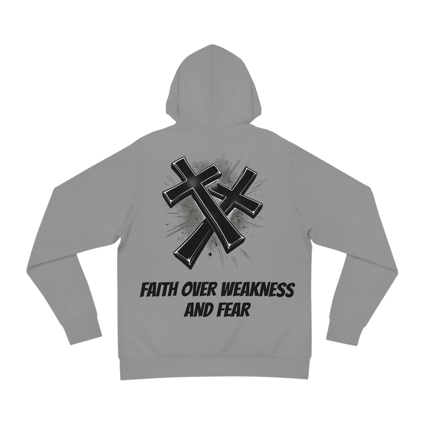 Faith Over Weakness Hoodie, Inspirational Sweatshirt, Christian Apparel, Motivational Clothing, Gifts for Believers