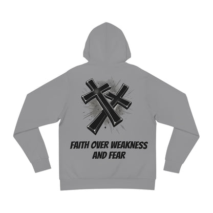 Faith Over Weakness Hoodie, Inspirational Sweatshirt, Christian Apparel, Motivational Clothing, Gifts for Believers
