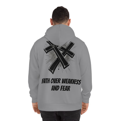 Faith Over Weakness Hoodie, Inspirational Sweatshirt, Christian Apparel, Motivational Clothing, Gifts for Believers