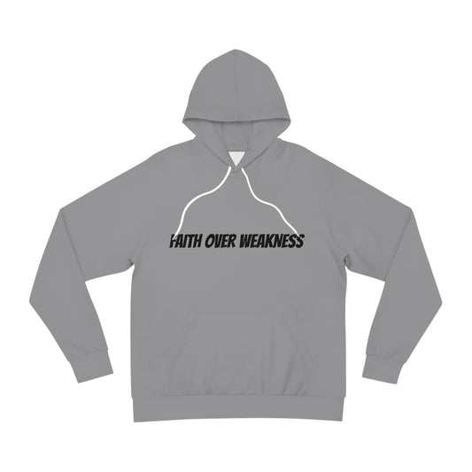 Faith Over Weakness Hoodie, Inspirational Sweatshirt, Christian Apparel, Motivational Clothing, Gifts for Believers